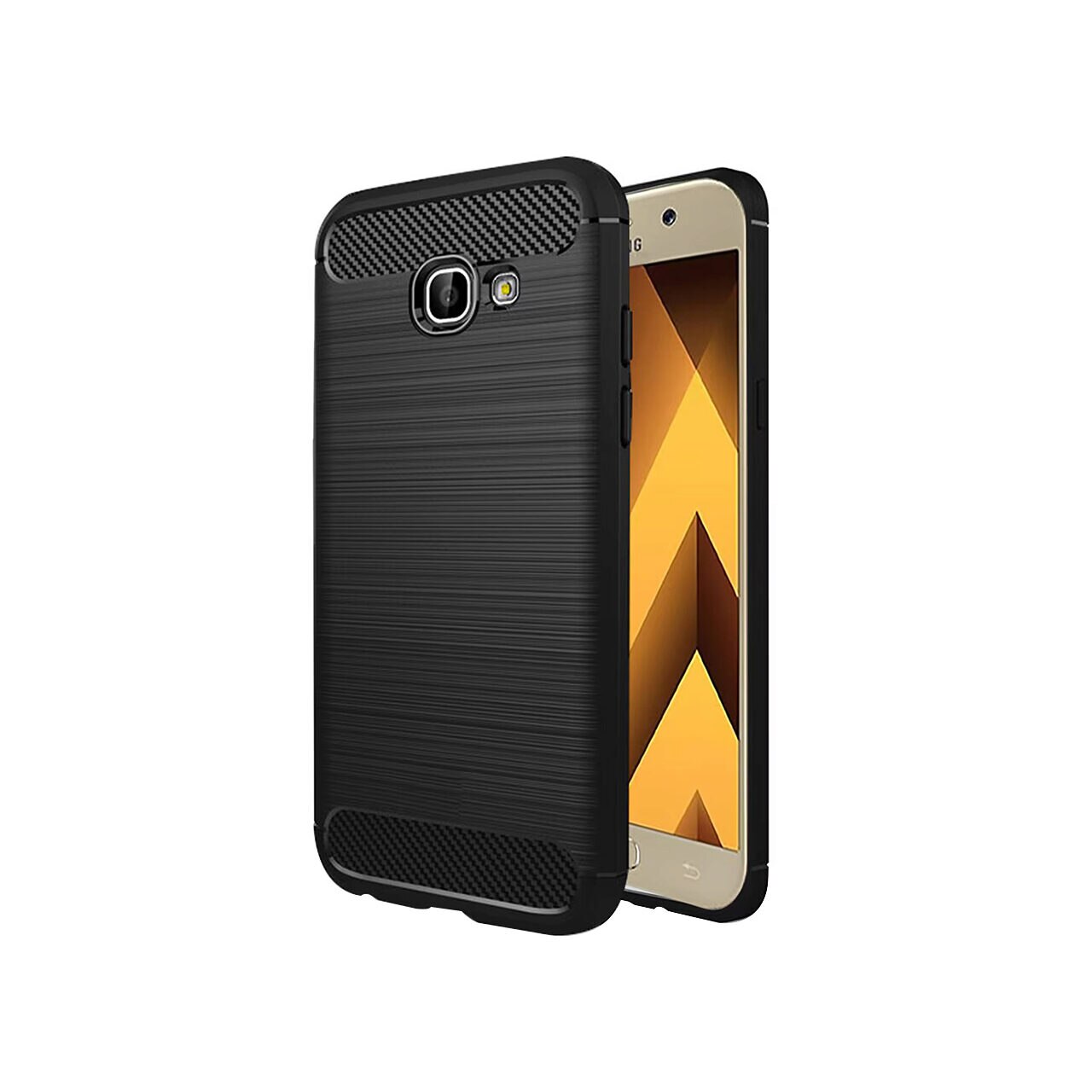 Husa pentru Samsung Galaxy A5 2017 A520 - Techsuit Carbon Silicone - Black