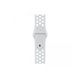 Perforált sportszíj, Apple Watch-al kompatibilis, szilikon, szürke-fehér, 42/44/45/49 mm, hossz M/L