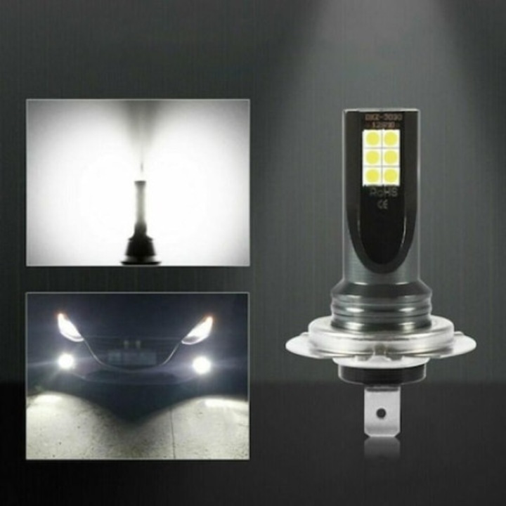 Set de 2 becuri led Xentech Light H7 12 SMD 3030 12V