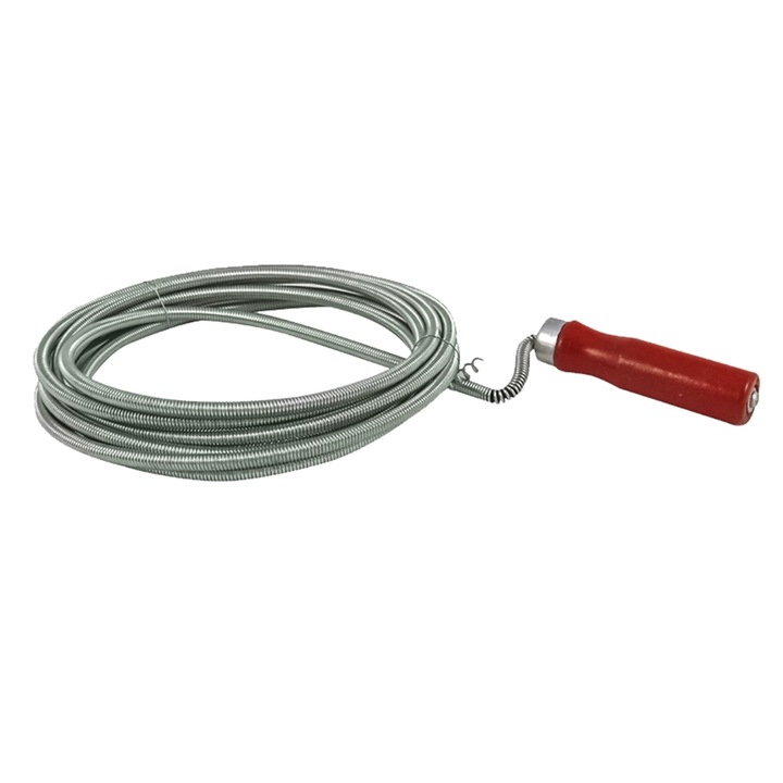 Kígyó duguláselhárításhoz és csövek tisztításához, DDT, 8 mm vastag, 3 méter hosszú
