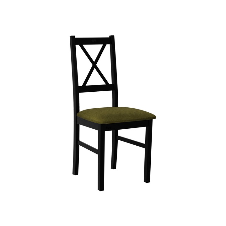 Scaun Zefir X, MIRJAN24, negru / verde, 43x49x94 cm