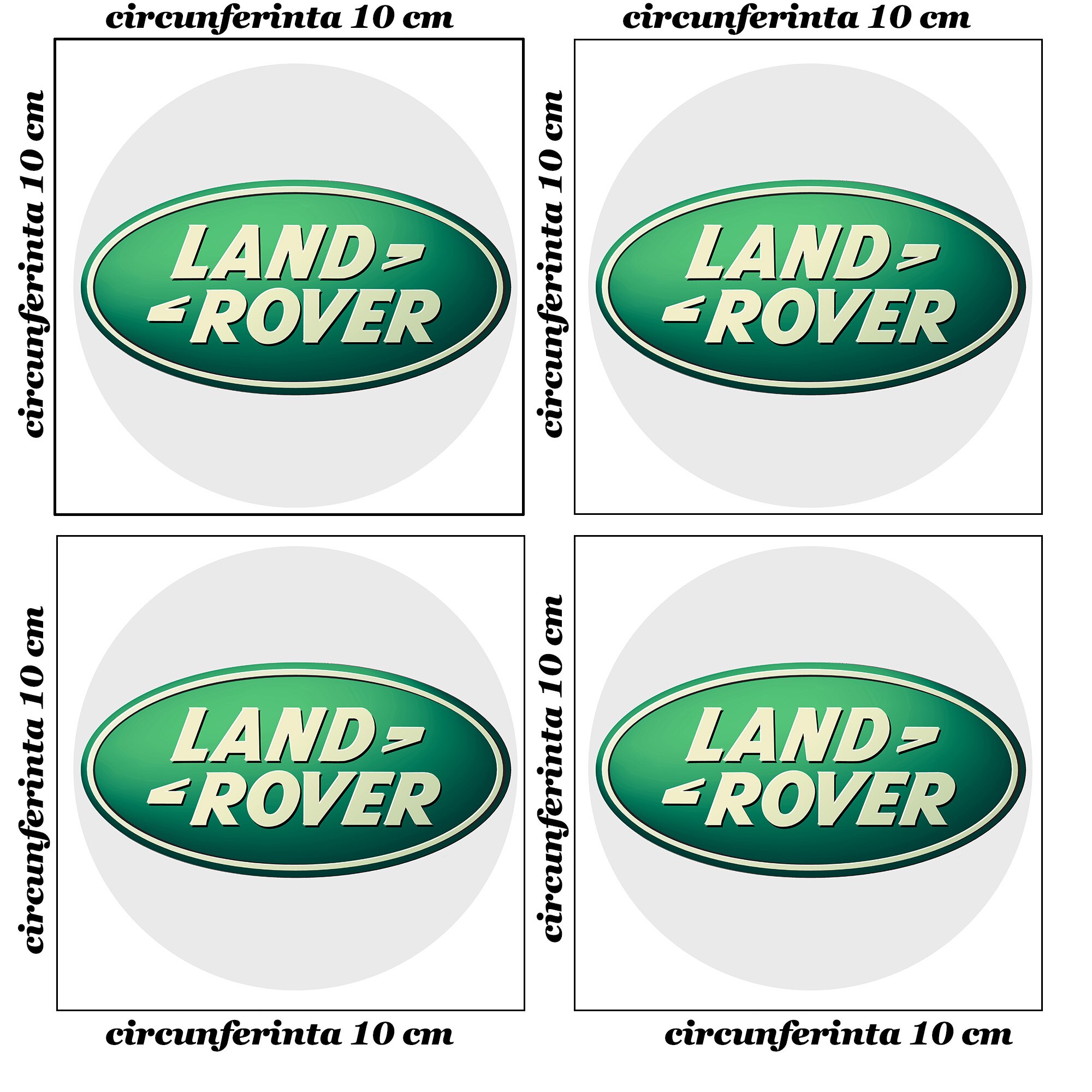 Set 4 stickere decorative pentru perete, auto si geam Land Rover ...