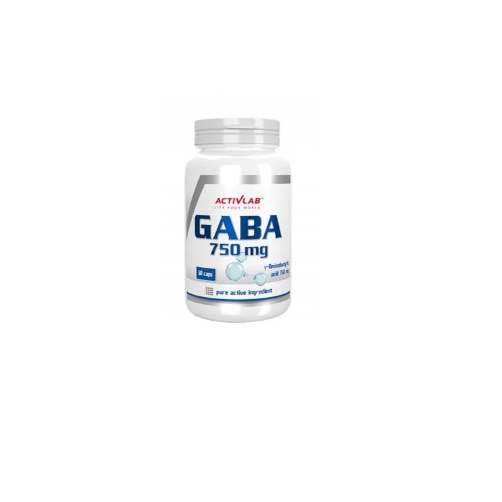 Хранителна добавка, Activlab, GABA, 60 капсули