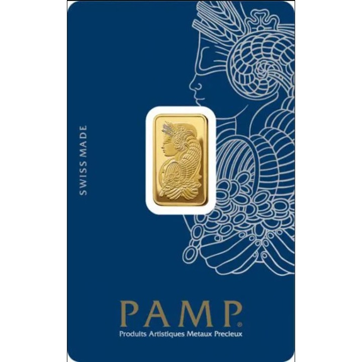 Lingou Aur 24 K, PAMP, 5 grame, puritate 999,9 ‰