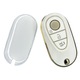 Husa de protectie Premium pentru cheie Mercedes-Benz, material TPU de inalta calitate, compatibila cu S-Class, C-Class, E-Class, G-Class, EQS, W223, W206, S350, S400, S450, S500,3 Butoane, Alb/Auriu, LUVLU™
