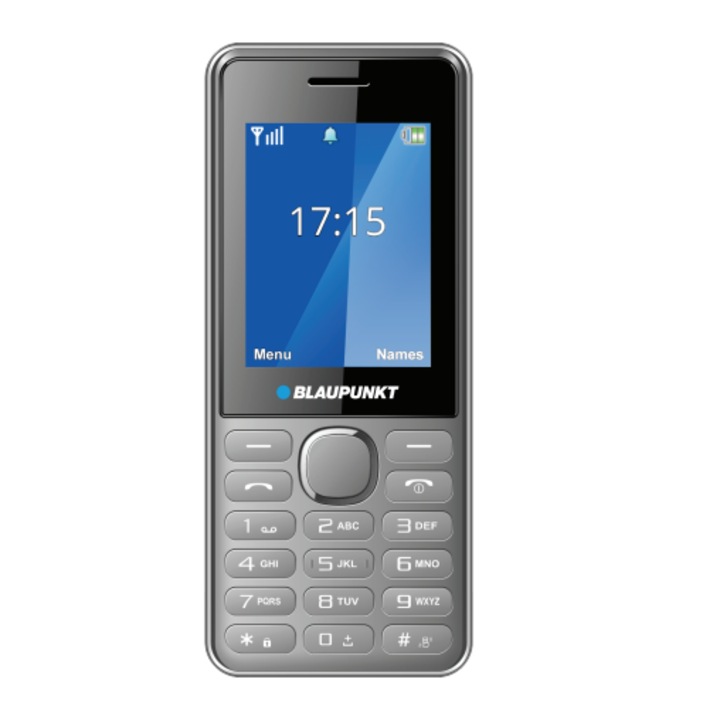 Telefon Blaupunkt V24, Dual SIM, 32 MB, slot card, 32 MB RAM, 2G, Argintiu