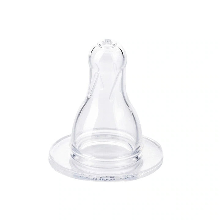 Tetina pentru biberon ingust, Canpol Babies, Flux Mediu, Tetina din Silicon Anticolica pentru Bebelusi, Silicon Moale de Inalta Calitate, Sigura si Durabila, 6 luni+, Transparent