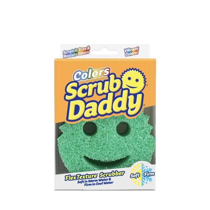 Burete de curatat fara zgarieturi Scrub Daddy Colors, Verde