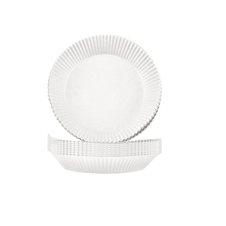 Set 50 hartii de copt pentru friteuza cu aer Toyviddy, alb, 20 x 4,5 cm