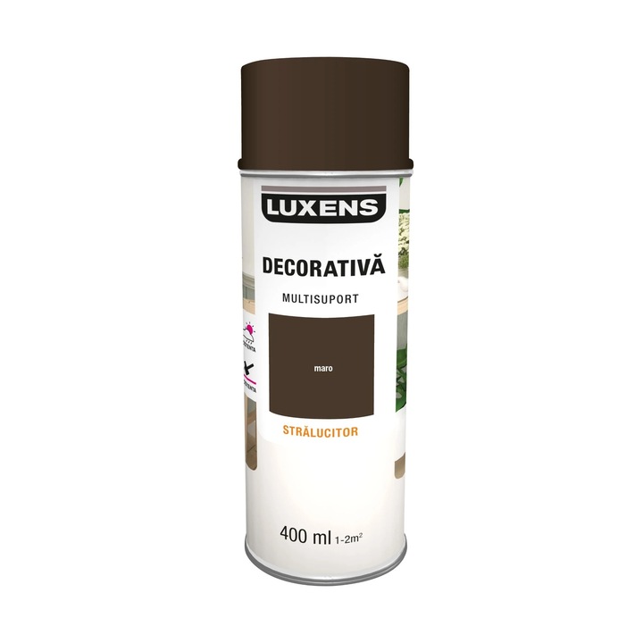 Luxens fényes spray festék csokoládébarna, 400 ml
