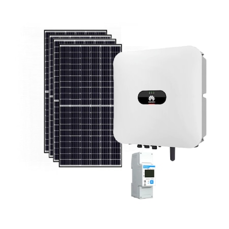 Set Sistem Fotovoltaic 6kW monofazat, Invertor Huawei 6kW monofazat, 16 panouri Munchen Energieprodukte 380W + Sistem montaj acoperis metalic