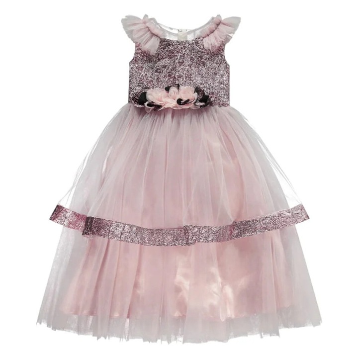 Rochita de ocazie San Diego pentru copii, bumbac si tul