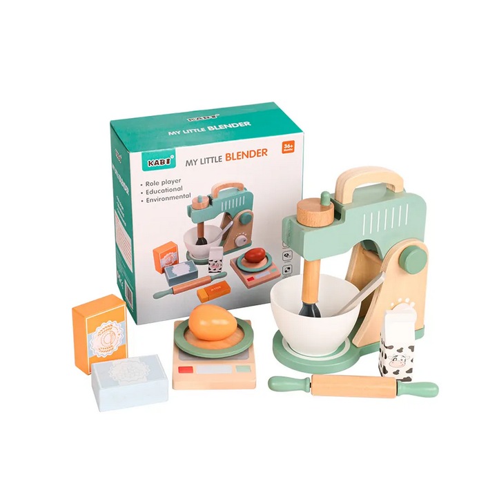 Set Mixer lemn, 24.5 cm / 12 cm/ 23 cm