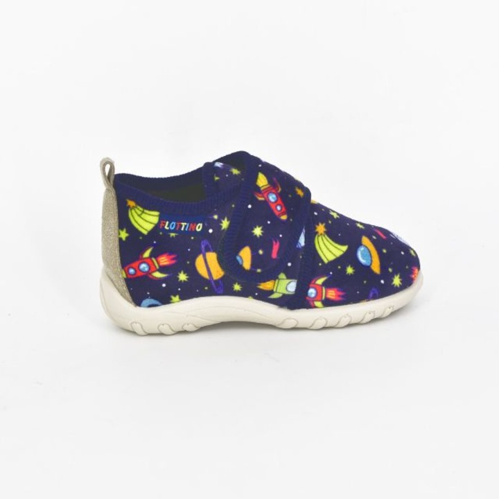 Botosei pentru copii cu brant din piele detasabil, Fly Flot, 0258, Albastru