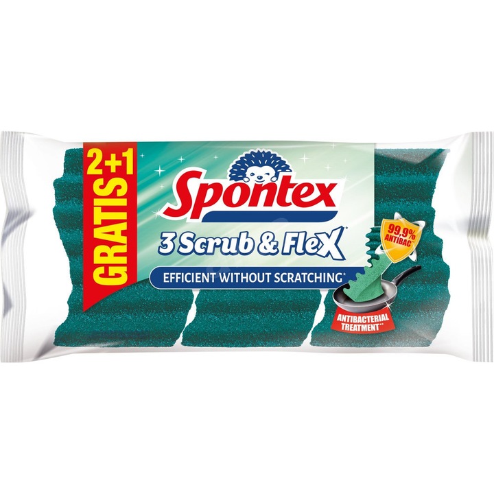 Spontex Scrub & Flex mosogatószivacs 3db