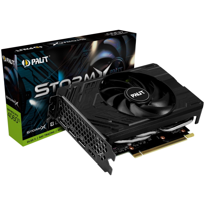 Placa video PALIT GeForce RTX™ 4060Ti StormX, 8GB, GDDR6, 128-bit