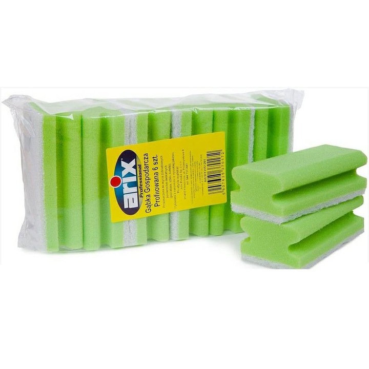 6 db-os Arix mosogatószivacs készlet, zöld