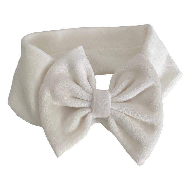 Bentita lata, catifea elastica, cu funda, 48-50 cm