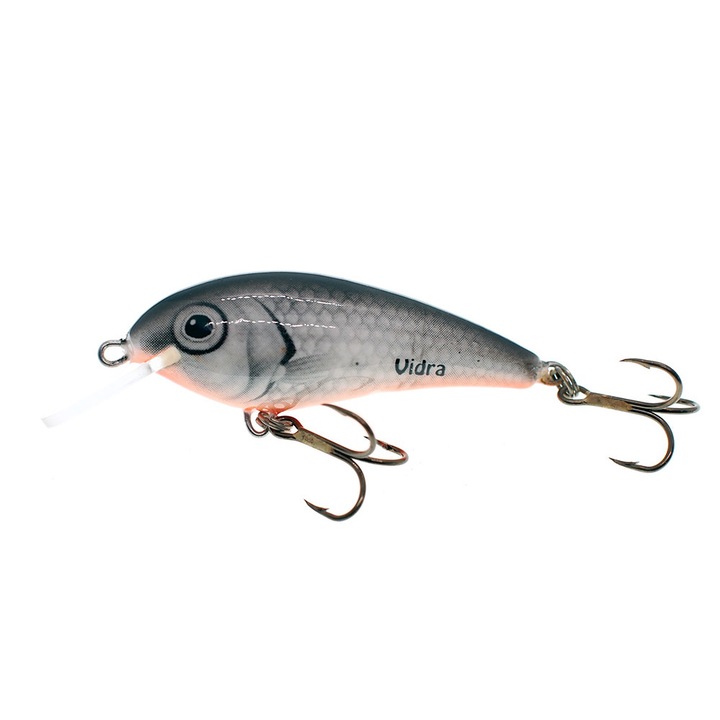 Vobler minnow Wobbler Vidra Perpetual MR, 6cm, 10gr, Floating, BK (Black) pentru pescuitul la pastrav, stiuca, salau, somn, avat