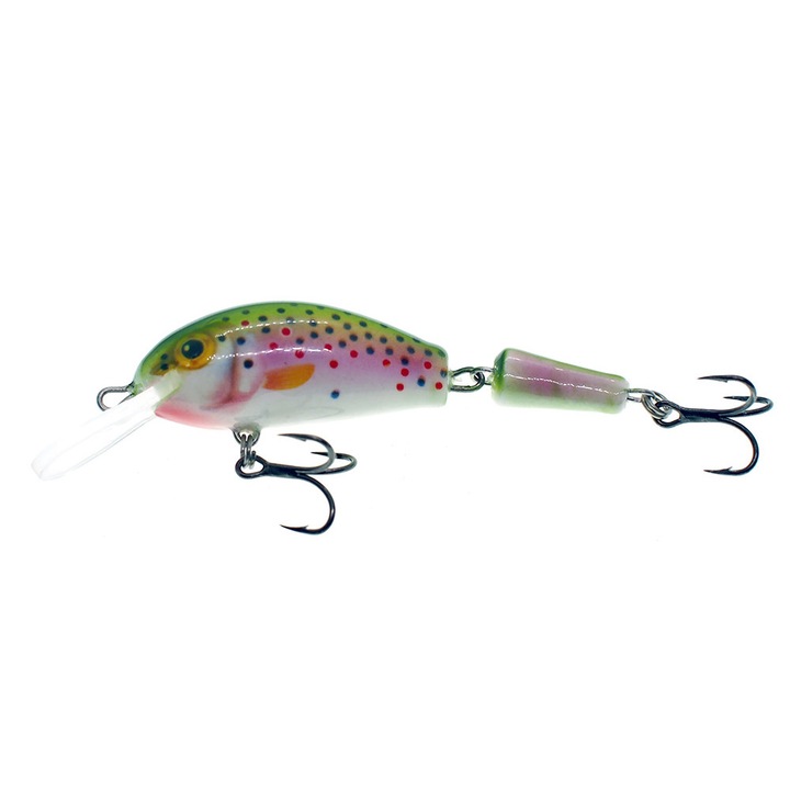 Vobler articulat Wobbler Vidra Agility Jointed 6cm, 7gr, Sinking, RBT (Rainbow Trout) pentru pastrav, biban, stiuca, salau, avat si somn