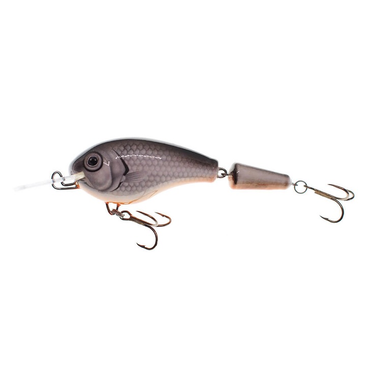 Vobler articulat Wobbler Vidra Nautilus DR (Deep Runer) Jointed 8.5cm, 17gr, BK (Black) pentru pescuitul la somn, stiuca sau salau
