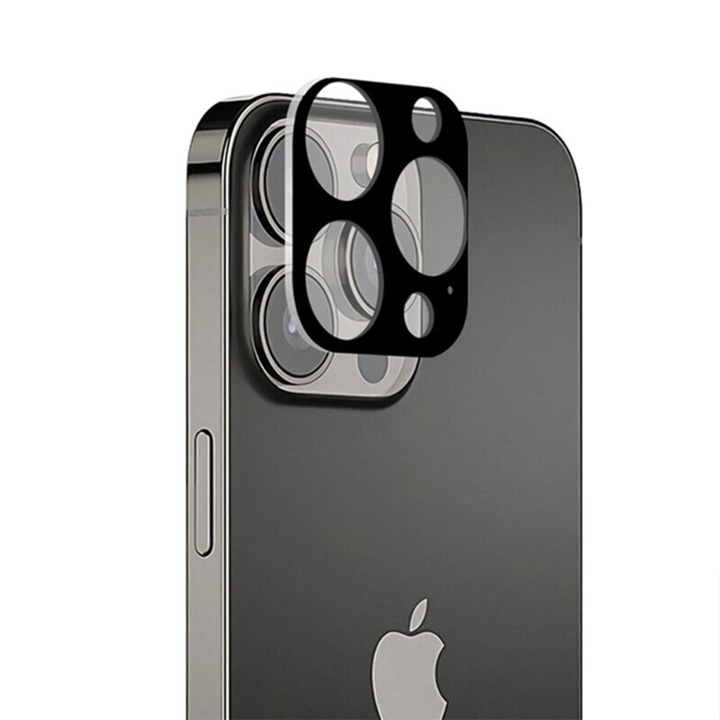 Протектор за камера, За iPhone 15 Pro Max, FullHD, Закалено стъкло, Optim IAO Technology, Безцветен