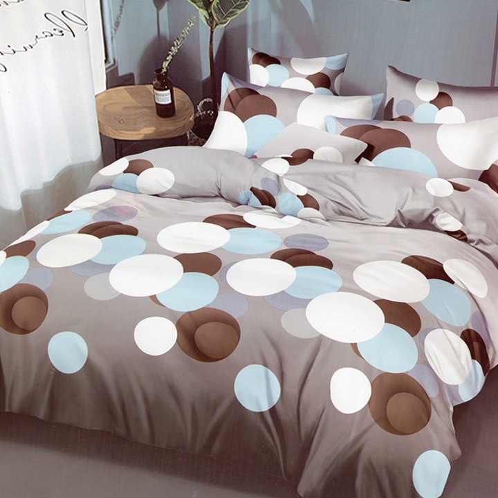 Спално бельо за 2 човека, Casa New Concept, Eoin, Satin Cotton, 4 бр