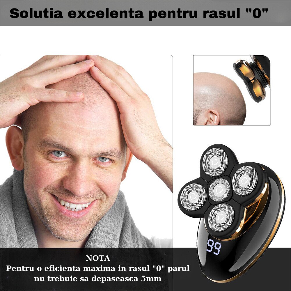 Aparat de Ras Electric 4 In 1, Cinci Lame Rotative si Flexibile din ...