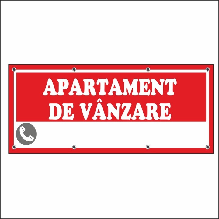 Banner MEDIA, "Apartament de vanzare" model 2, 200 x 80 cm