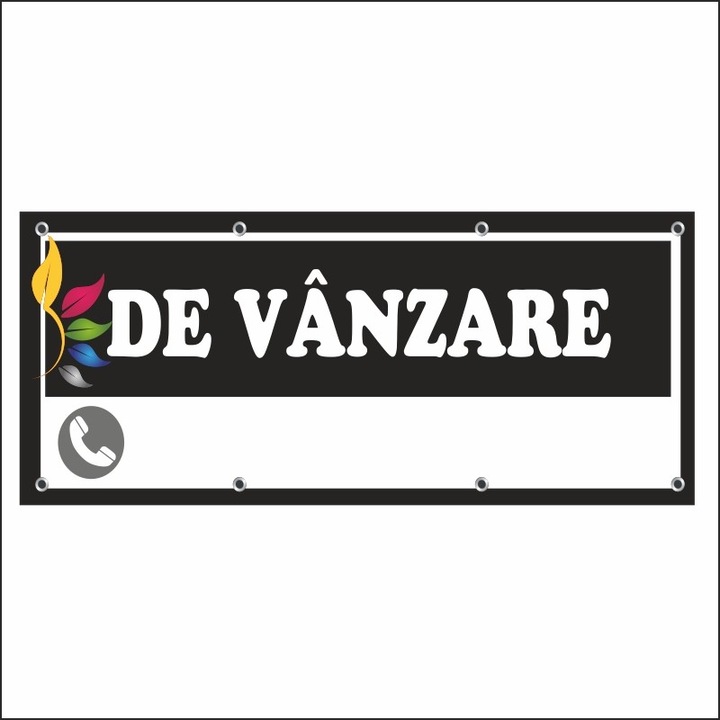 Banner MEDIA, "De vanzare" model 1, 300 x 120 cm