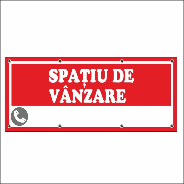 Banner MEDIA, "Eladó hely" modell 2 150 x 60 cm