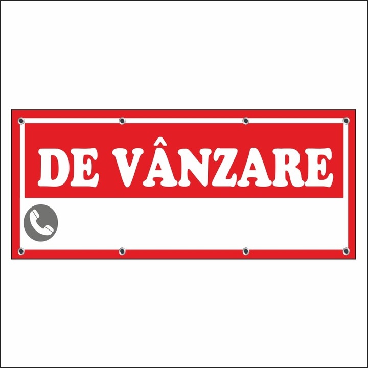 Banner MEDIA, "De vanzare" model 2, 250 x 100 cm