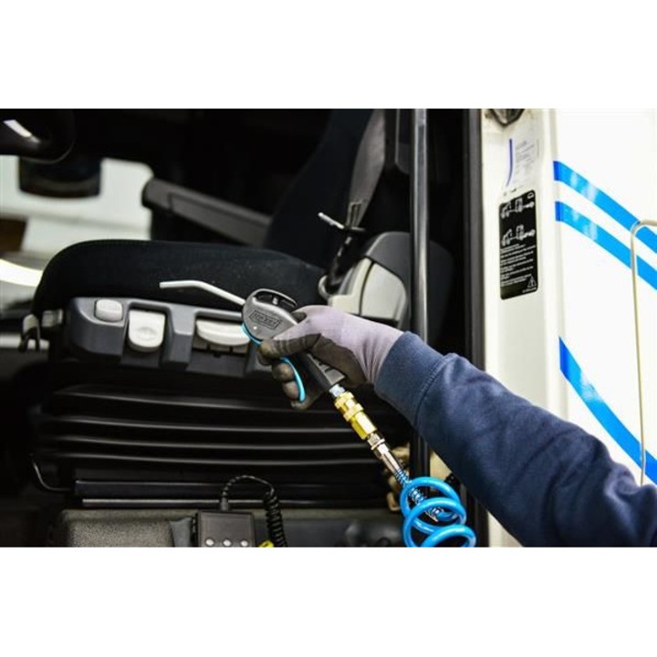 Pistol de suflat aer comprimat Hazet, lungime 247 mm, presiune de actionare 6 bar, debit 380 l/min