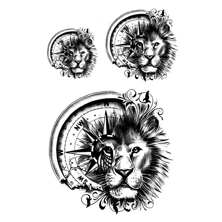 Tatuaj temporar, Flash Tattoos Romania, The Trap Of Time, rezistent la apa, aplicare rapida, 15x21 cm