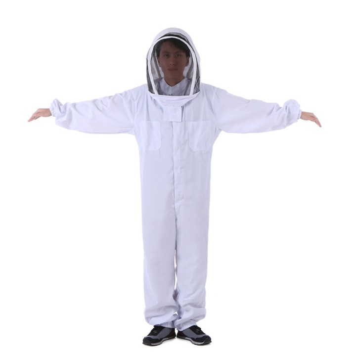 Унисекс костюм пчела, памук, бял, XL
