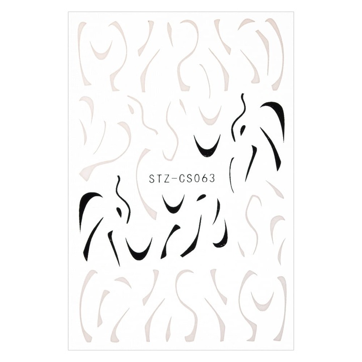 Set autocolante pentru unghii, Allepaznokcie, STZ-CS063, 6,5x9,5cm, modele diverse