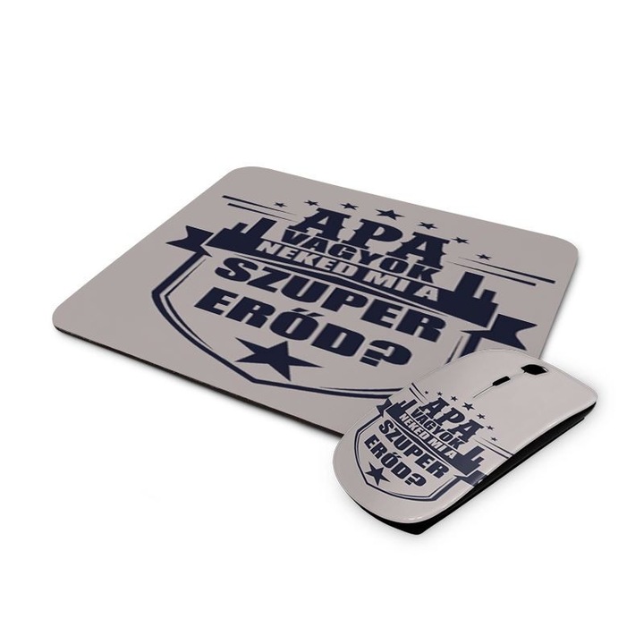 Arsenalos apuka mintás vezetéknélküli egér és egérpad