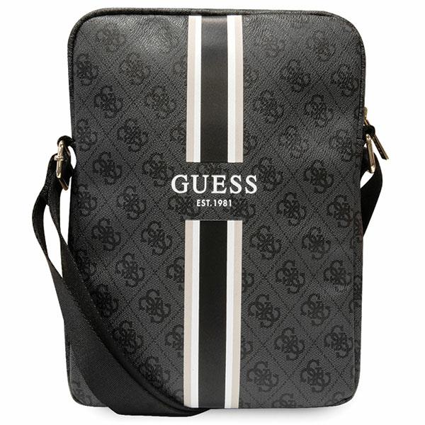 Geanta tableta, Guess 4G Stripes, negru, piele sintetica/poliester/nailon, 10"