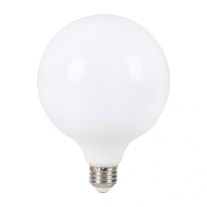 LED лампа Lightex Plastic, 20W, 220V, E27, G120, матирана, NW, 4000K, 1800lm