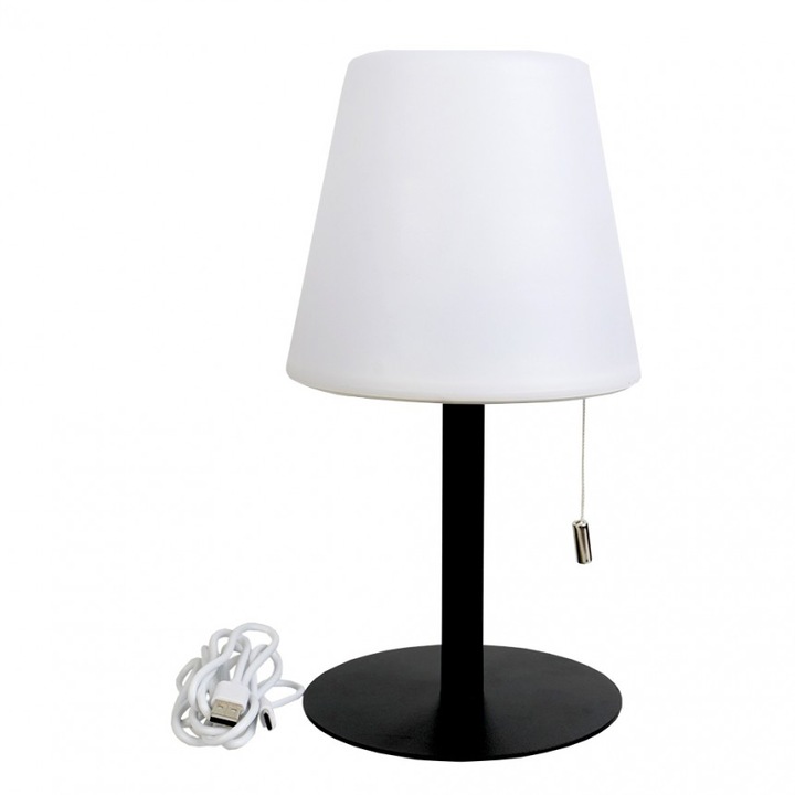 LED настолна лампа Lightex ELINA, 1W, 3000K + RGB, IP 44, USB, Димируема, Батерия 3.7V 2400mAh