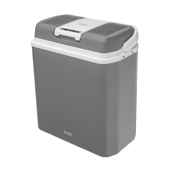 Хладилна кутия с USB First Austria FA-5170-4-USB, 24 литра, DC12V/220-240V, Отопление 50C/48W, Oхлаждане 18C/52W, Сив