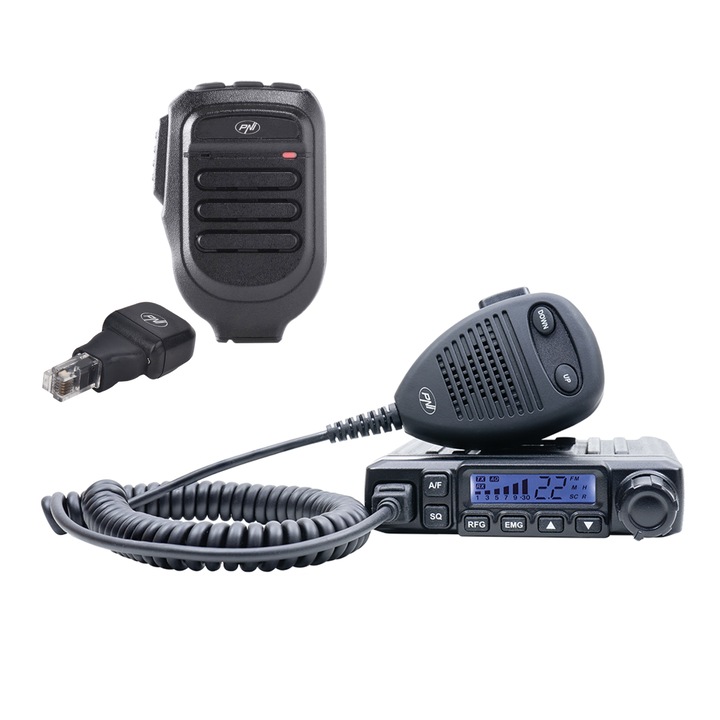 PNI Escort HP 6500 ASQ CB rádióállomás készlet + Mikrofon és kulcs Bluetooth PNI Mike 65-al, kétcsatornás