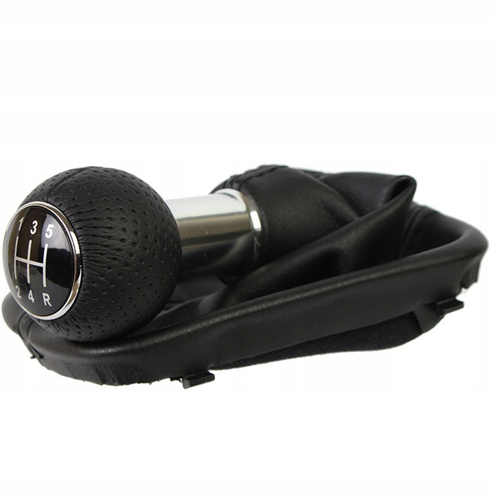 Sebességváltó gomb + szoknya, Audi A6 C5 1997-2004, 5 sebesség, Ökológiai bőr, ME Premium