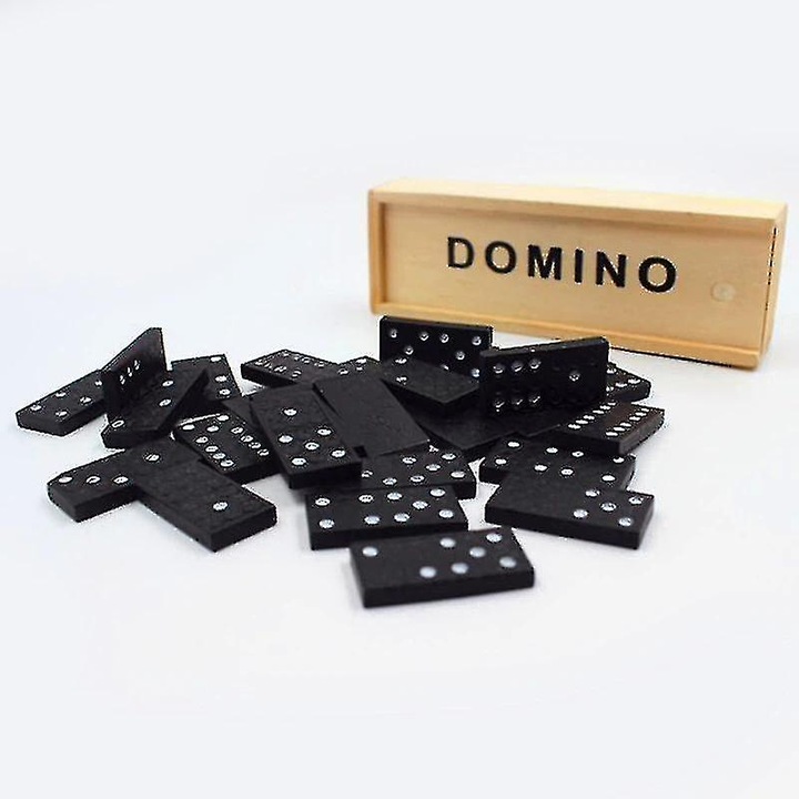 Mini Domino játék fadobozban, Klasszikus szórakozás az egész családnak