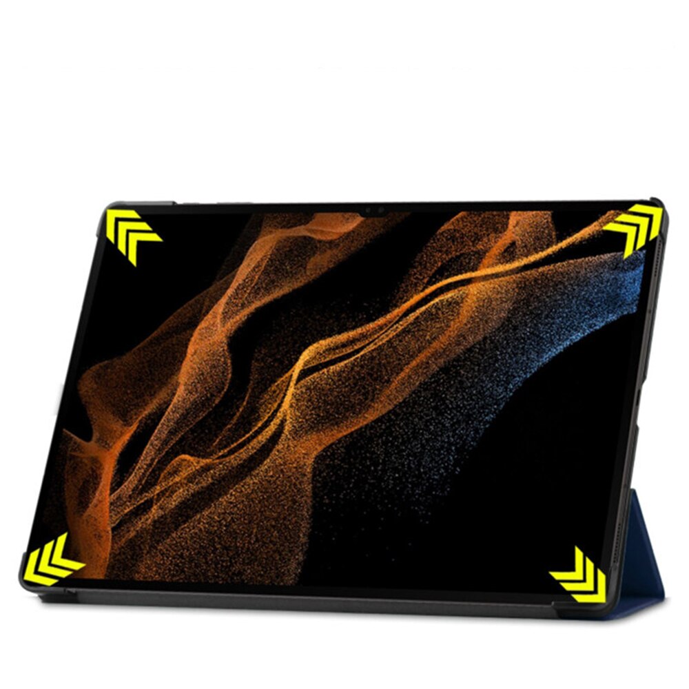 Husa Tableta din piele PU pentru Samsung Galaxy Tab S9 11.0 inch, Protectie Completa 360, Interior Catifea, Functie de Stand, Display Protejat, Smart Cover, Colturi Anti-Soc, Albastru