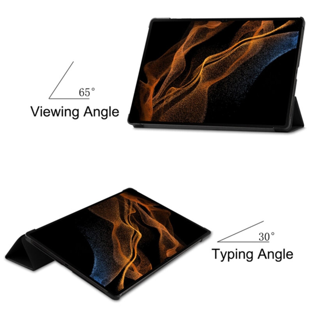 Husa Tableta din piele PU pentru Samsung Galaxy Tab S10 Plus 12.4 inch, Protectie Completa 360, Interior Catifea, Functie de Stand, Display Protejat, Smart Cover, Colturi Anti-Soc, Negru