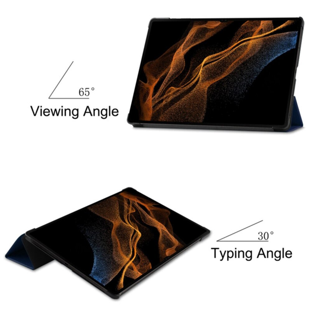 Husa Tableta din piele PU pentru Samsung Galaxy Tab S9 11.0 inch, Protectie Completa 360, Interior Catifea, Functie de Stand, Display Protejat, Smart Cover, Colturi Anti-Soc, Albastru