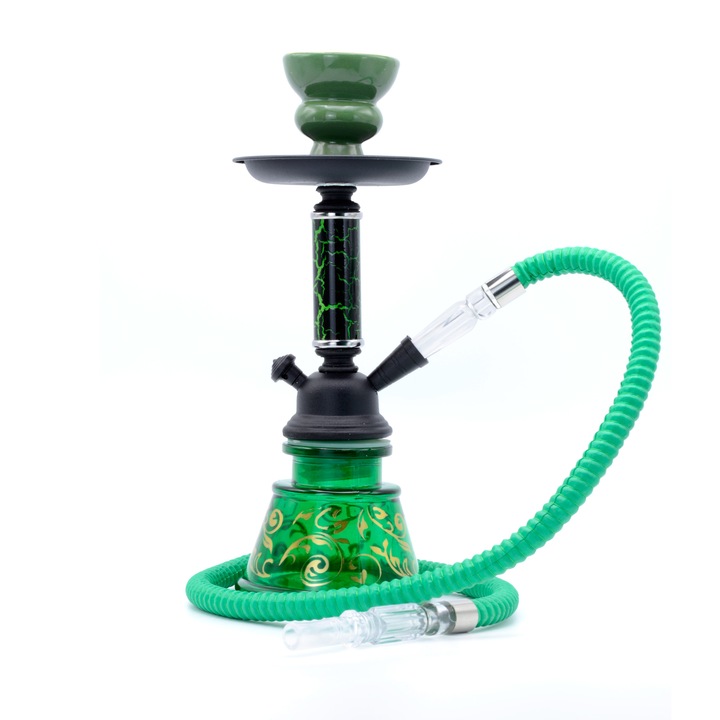 Narghilea Toro, Maaza, 1 furtun, Verde, 28 cm