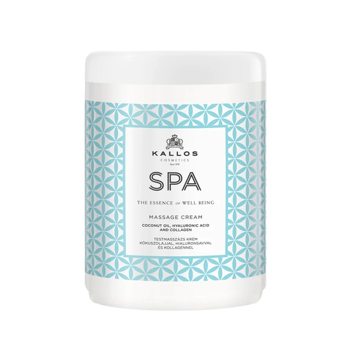 Crema de masaj, Kallos, Ulei de cocos, 1l