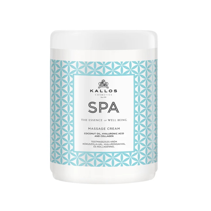 Kallos SPA masszázskrém kókuszolajjal, hialuronsavval és kollagénnel 1000ml